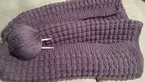 Dusty Purple Blanket In Progress